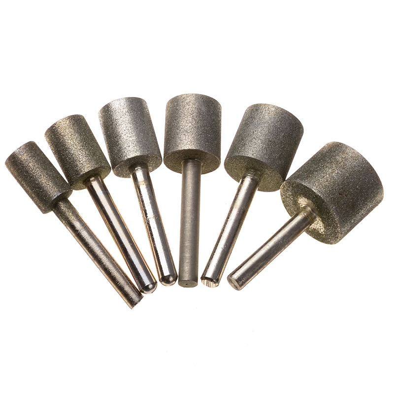 6PCS ̾Ƹ    12 / 14 / 16 / 18 / 20 / 25mm Ǹ ž Ʈ ׶δ 帱 Ʈ Tools6mm Shrank/6PCS Diamond Cylindrical Grinding Head 12/14/16/18/20/25m